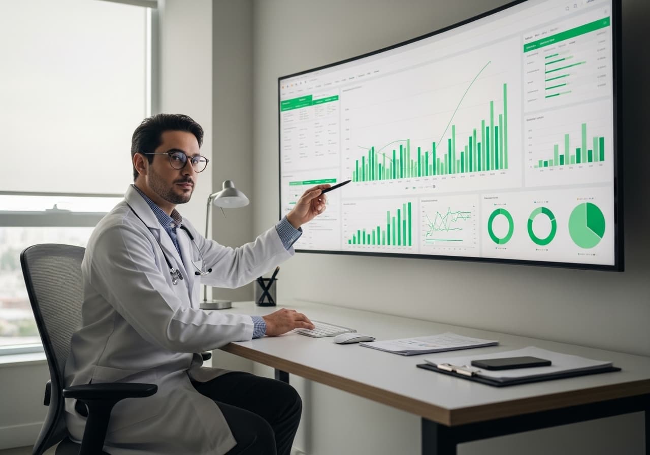 Saúde financeira da sua clínica em tempo real